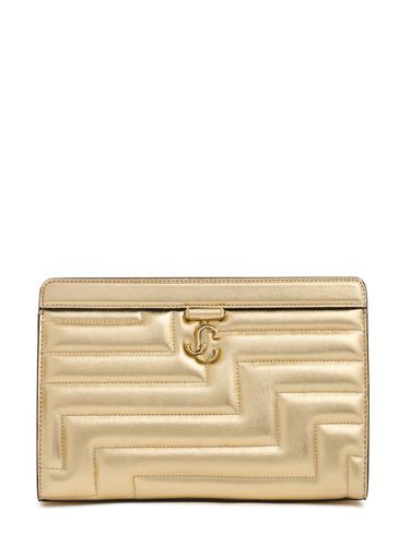 Pochette En Cuir Métallisé Matelassé Avenue - JIMMY CHOO - Modalova