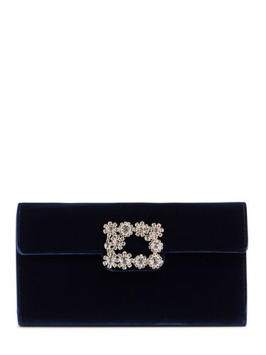 Pochette En Velours Avec Boucle Embellie - ROGER VIVIER - Modalova