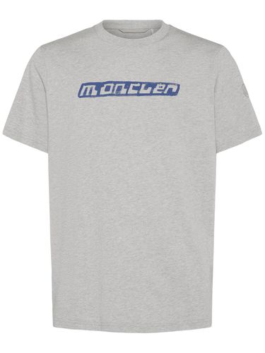 T-shirt En Coton À Logo - MONCLER - Modalova