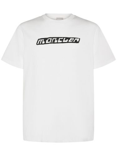 T-shirt En Coton À Logo - MONCLER - Modalova