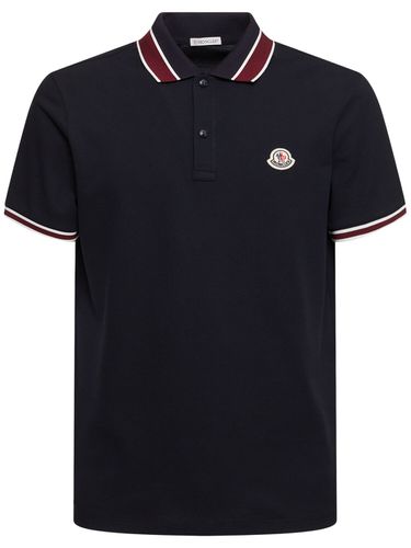 Polo En Piqué De Coton À Logo - MONCLER - Modalova