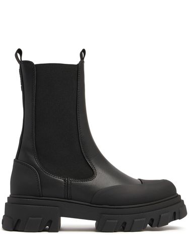 Bottes Chelsea Combat En Cuir 50 Mm - GANNI - Modalova