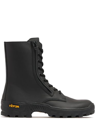 Bottes Combat En Cuir Commando - YOHJI YAMAMOTO - Modalova