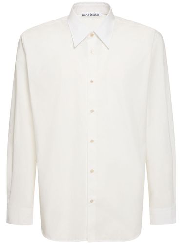 Chemise En Popeline De Coton Manches Longues Salo - ACNE STUDIOS - Modalova