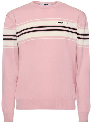 Pull-over En Maille À Col Polo - MSGM - Modalova