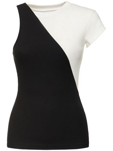 Haut En Jersey De Coton Stretch Côtelé - MM6 MAISON MARGIELA - Modalova