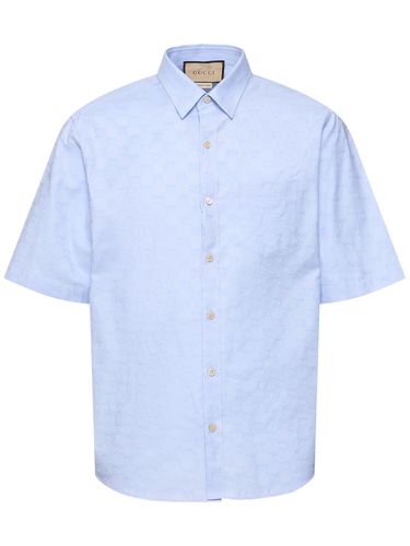 Chemise En Coton Oxford Gg Supreme - GUCCI - Modalova