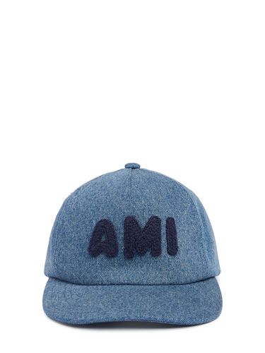 Casquette Trucker En Denim - AMI PARIS - Modalova