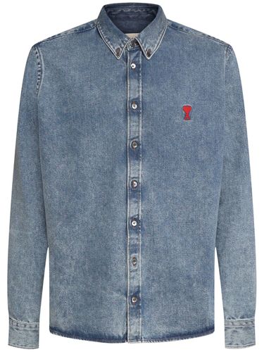 Chemise En Denim De Coton À Logo Adc - AMI PARIS - Modalova