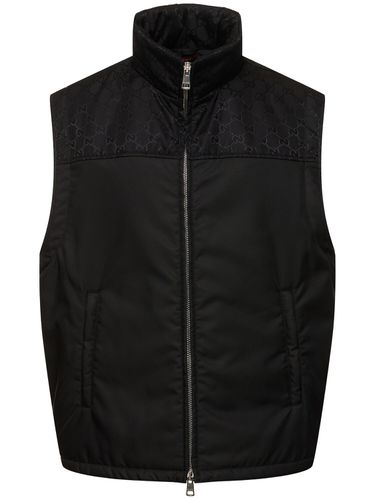 Gilet En Nylon Détail Gg - GUCCI - Modalova