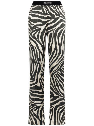 Pantalon De Pyjama En Satin De Soie Imprimée - TOM FORD - Modalova