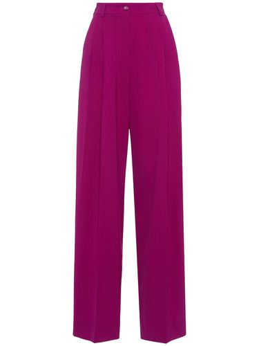 Pantalon Ample En Laine Stretch - DOLCE & GABBANA - Modalova