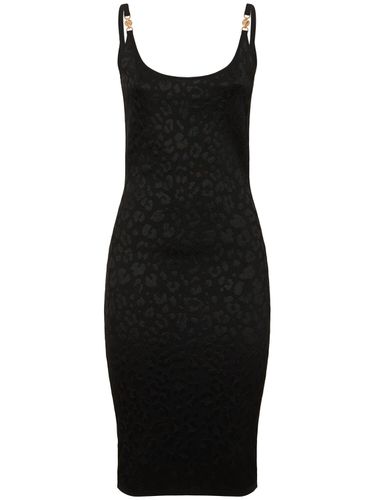 Robe Midi En Maille À Motif Léopard - VERSACE - Modalova