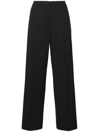 Pantalon Droit En Flanelle Taille Haute - ASPESI - Modalova