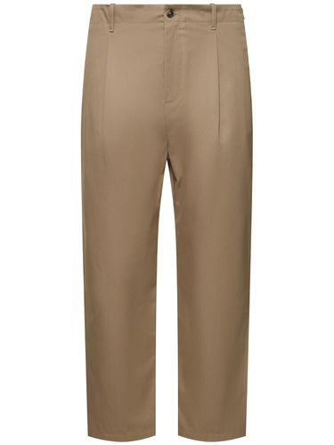 Pantalon Plissé En Gabardine De Coton - VALENTINO - Modalova