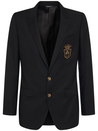 Blazer En Laine Et Soie À Boutonnage Simple - DOLCE & GABBANA - Modalova