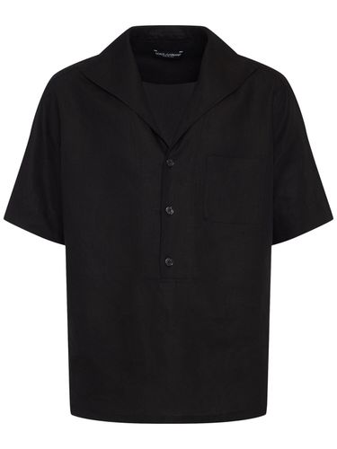 Chemise Manches Courtes En Lin - DOLCE & GABBANA - Modalova