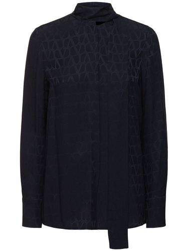 Chemise En Soie Jacquard Avec Foulard Iconographe - VALENTINO - Modalova