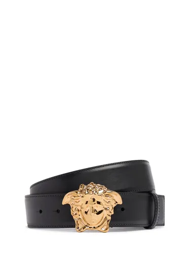 Ceinture En Cuir 40 Mm - VERSACE - Modalova