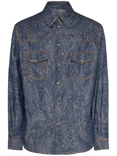 Surchemise En Denim De Lin Et Coton Paisley - ETRO - Modalova