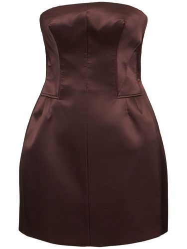 Robe Bustier Courte En Satin De Soie Stretch - ERMANNO SCERVINO - Modalova