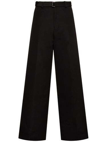 Pantalon Ample En Coton Et Soie Double Face - SACAI - Modalova