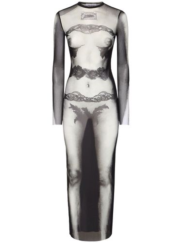 Robe En Mesh Imprimé Body Lace Mariniere - JEAN PAUL GAULTIER - Modalova