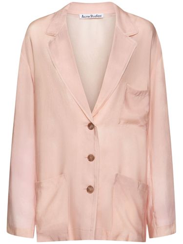 Veste De Pyjama En Sergé De Cupro Brillant - ACNE STUDIOS - Modalova