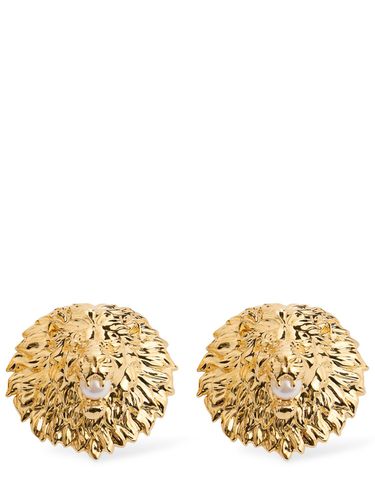 Boucles D'oreilles À Clip Lion - BALMAIN - Modalova