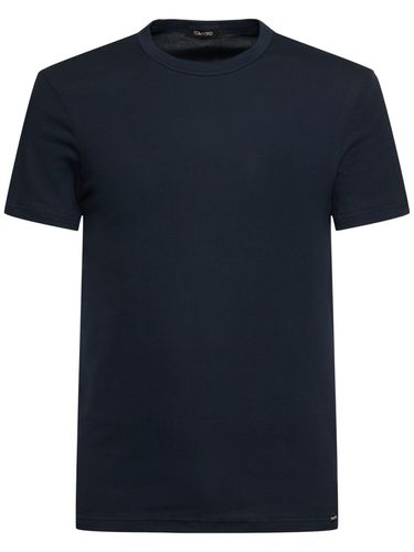 T-shirt À Col Ras-du-cou En Jersey De Coton - TOM FORD - Modalova