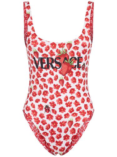 Maillot De Bain Une Pièce Imprimé Fraises - VERSACE - Modalova