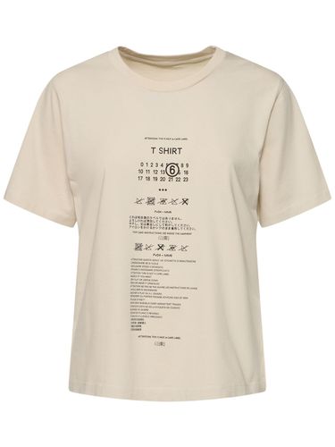 T-shirt En Jersey De Coton À Logo - MM6 MAISON MARGIELA - Modalova