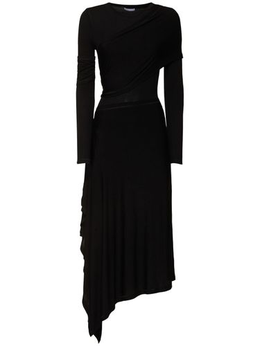 Robe Longue En Jersey Drapé - HELMUT LANG - Modalova