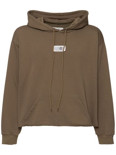 Sweat-shirt En Coton Mélangé Avec Patch Logo - MM6 MAISON MARGIELA - Modalova