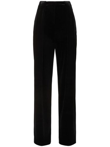 Pantalon Loose En Velours À Plis Taille Haute - BALMAIN - Modalova