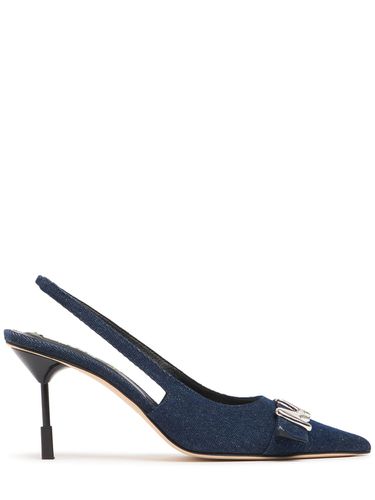 Chaussures À Bride En Denim 75 Mm - MSGM - Modalova