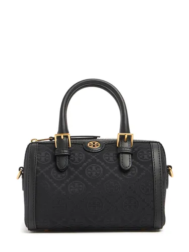 Petit Sac Barrel En Toile À Monogramme T - TORY BURCH - Modalova