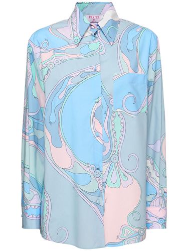 Chemise En Popeline Imprimé Orchidées - PUCCI - Modalova