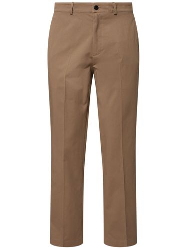 Pantalon Chino En Coton Commercial - BURBERRY - Modalova