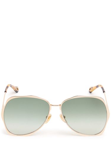 Lunettes De Soleil Oversize Ovales En Métal - CHLOÉ - Modalova