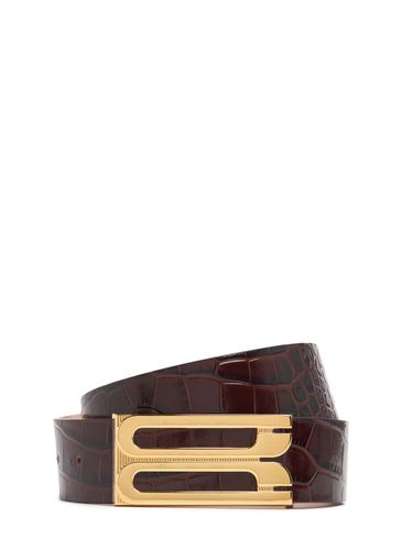 Ceinture Embossée Crocodile Jumbo - VICTORIA BECKHAM - Modalova