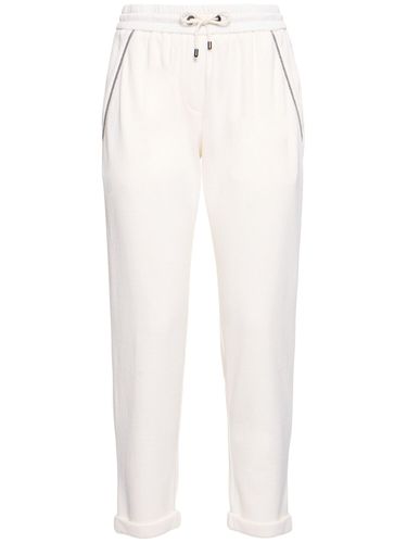 Pantalon De Survêtement En Coton Mélangé - BRUNELLO CUCINELLI - Modalova