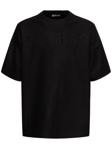 T-shirt Manches Courtes En Laine Avec Logo Éponge - FEAR OF GOD - Modalova