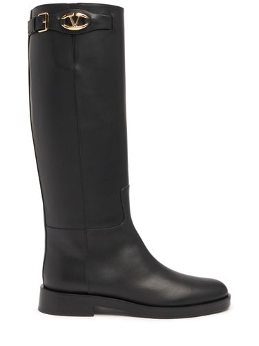 Bottes Hautes En Cuir Vlogo 30 Mm - VALENTINO GARAVANI - Modalova