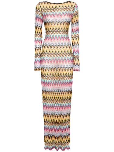 Robe Longue En Maille De Dentelle Ajourée - MISSONI - Modalova