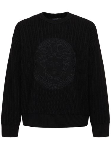 Pull-over En Maille De Laine Medusa - VERSACE - Modalova