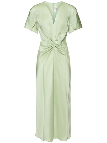 Robe Midi En Satin De Crêpe Froncé - VICTORIA BECKHAM - Modalova