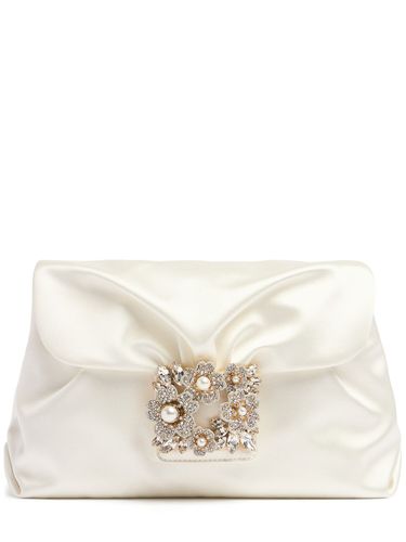 Pochette En Satin Drapé Rv Bouquet - ROGER VIVIER - Modalova