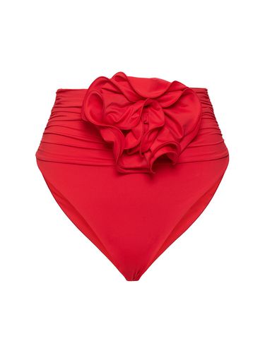 Bas De Bikini Taille Haute En Jersey Détail Rose - MAGDA BUTRYM - Modalova