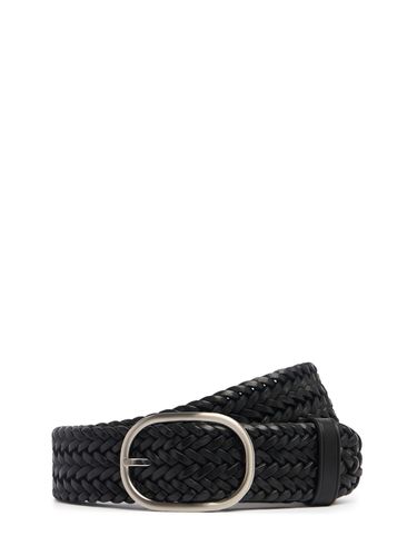 Ceinture En Cuir Avec Boucle Ovale 4 Cm - DRAGON DIFFUSION - Modalova